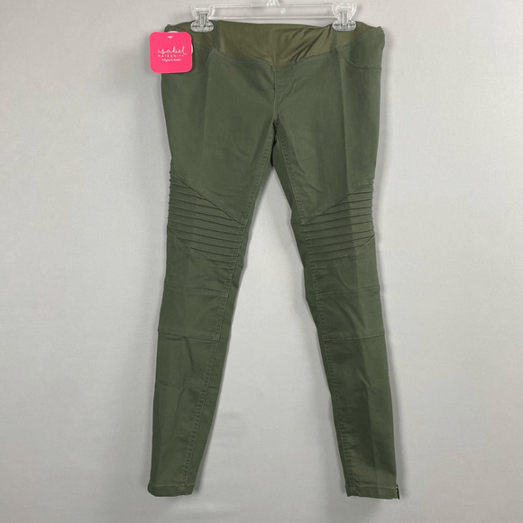 Isabel Maternity Women’s Jeggings Size 00 Cross Over Panel Green - Picture 1 of 9